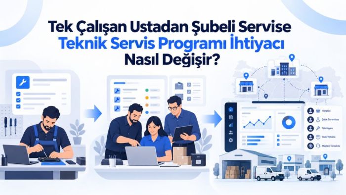Tek Çalışan Ustadan Şubeli Servise Teknik Servis Programı İhtiyacı Nasıl Değişir?